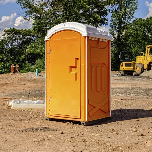 how often are the portable restrooms cleaned and serviced during a rental period in Clymer NY